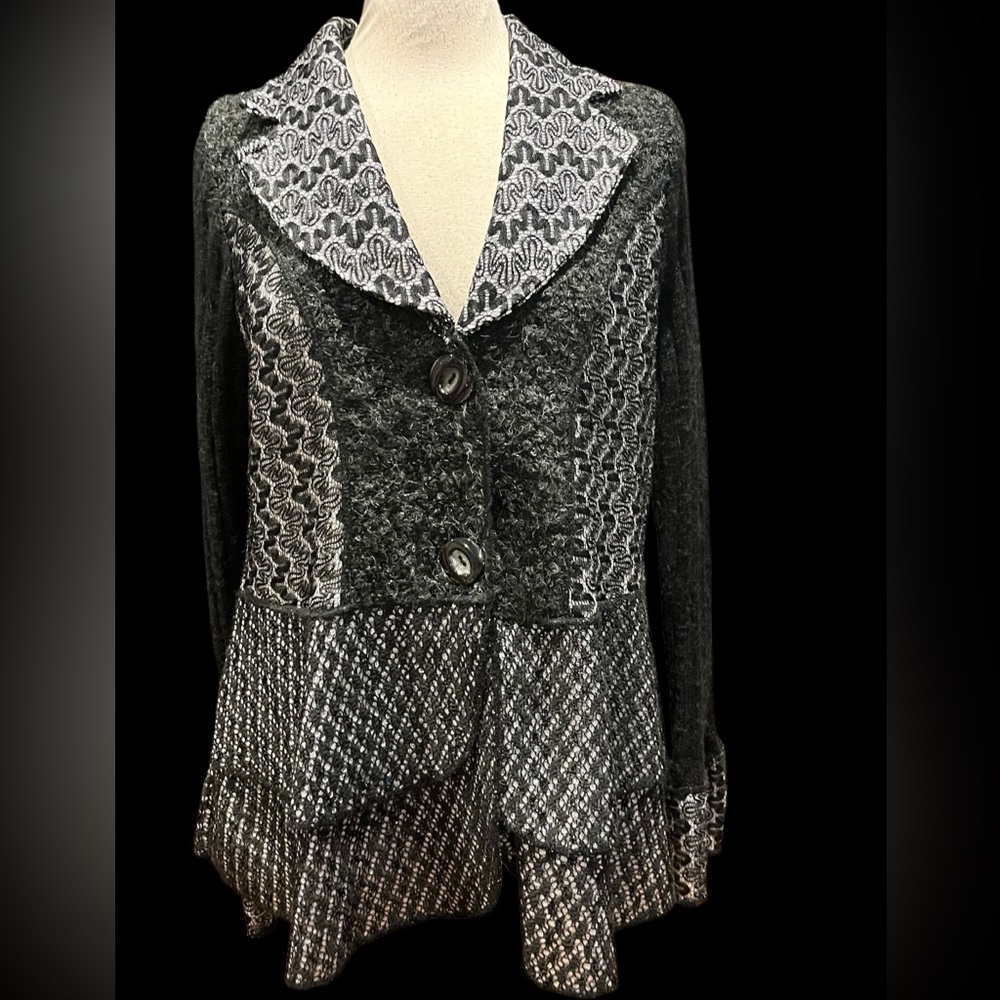 Sioni Mixed Media Patchwork Sweater - image 2